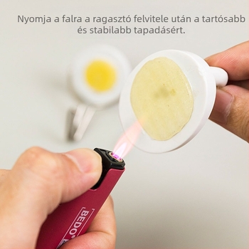 KOMEKI Ragasztó kampó, műanyag, fúrás nélkül, 2 darabos készlet, teherbírás 3 kg