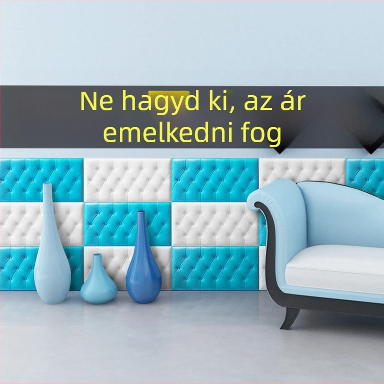 Vízálló falikép matrical nappalihoz, öntapadós párnázott panel polipropilén rostból, PE tartalom 40%, mintázat 60682085, 1 darab