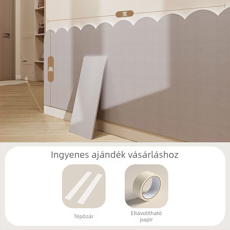 3D puha párnázott falpanel öntapadós hátlappal – hálószobai dekoráció, falvédő és ütésvédő panel a gyerekszobában