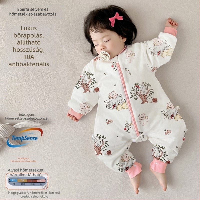 Mulberry Silk baba alvózsák, hőmérséklet-szabályozó, vastag téli-őszi szezonra, uniszex, lábak különválasztott kialakítással