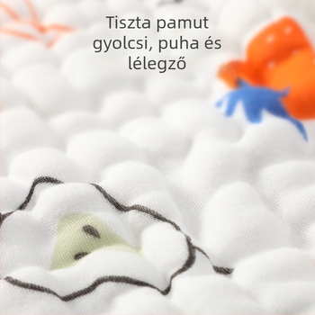 Belchiro Baba alvózsák 100% tiszta pamut gézből, ujj nélküli, rajzfilm mintázat, típus: alvózsák / anti-kick takaró