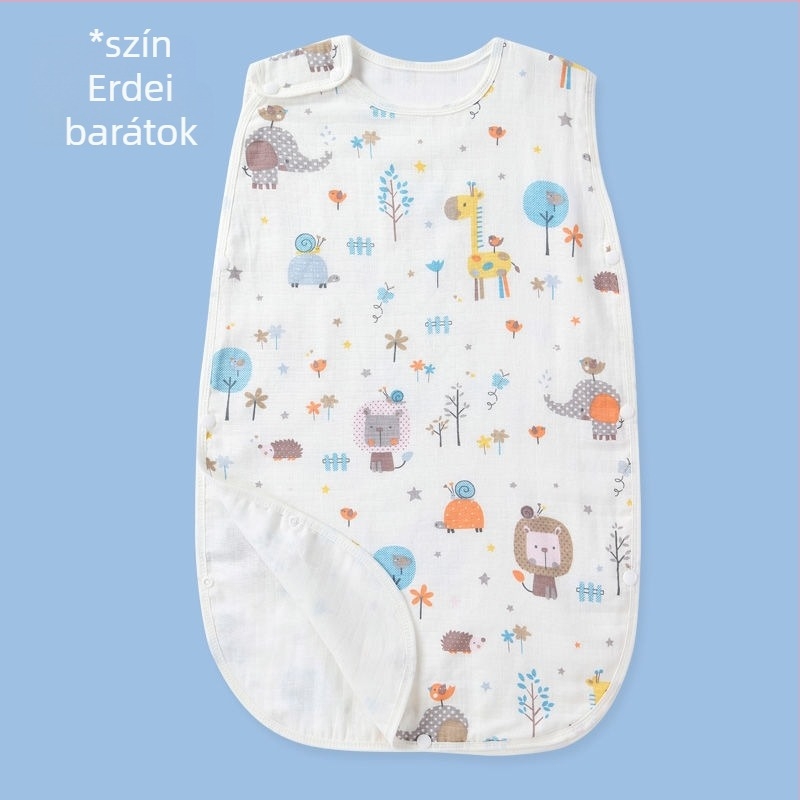 Nyári vékony pamut hálózsák babáknak és gyerekeknek, légáteresztő gézanyag, védi a hasat, megakadályozza megfázást