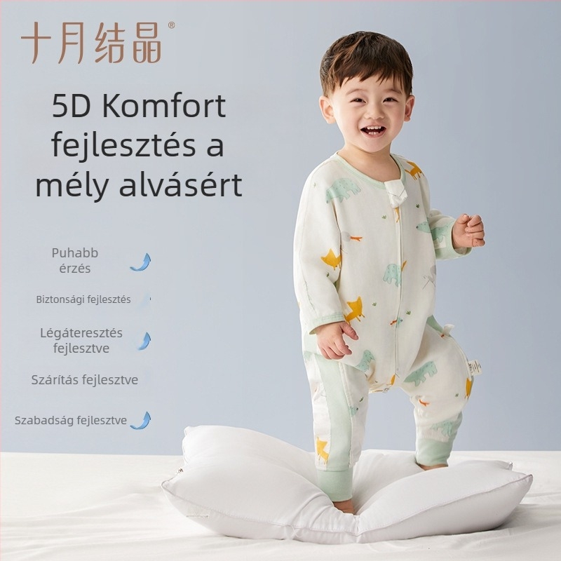 Baba hosszú ujjú hálózsák, különválasztott lábakkal, négy évszakos használatra, regenerált cellulózból készült anyag (Tencel)