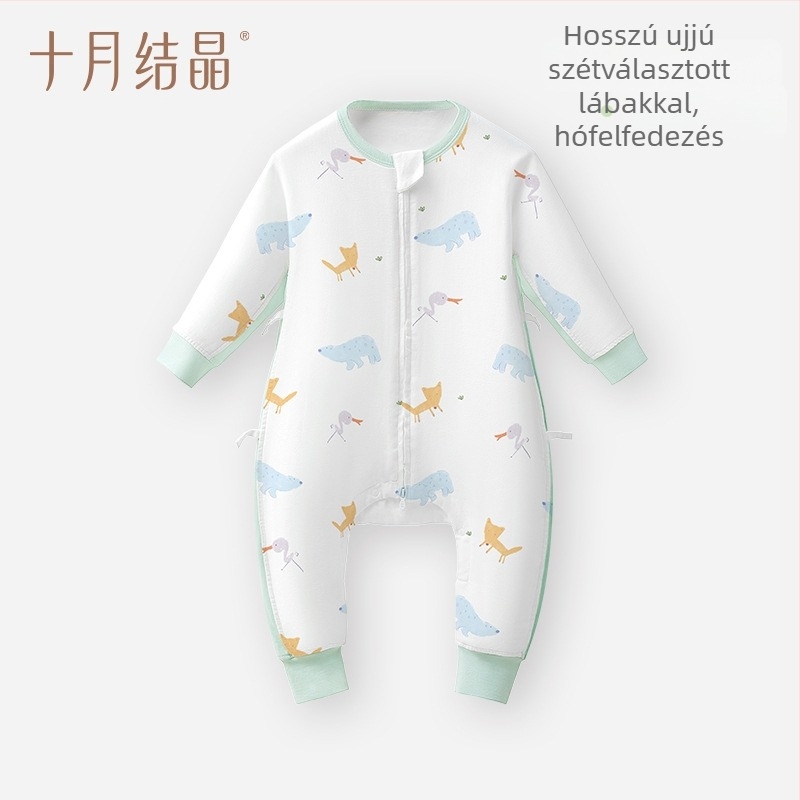Baba hosszú ujjú hálózsák, különválasztott lábakkal, négy évszakos használatra, regenerált cellulózból készült anyag (Tencel)