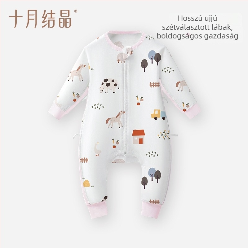 Baba hosszú ujjú hálózsák, különválasztott lábakkal, négy évszakos használatra, regenerált cellulózból készült anyag (Tencel)