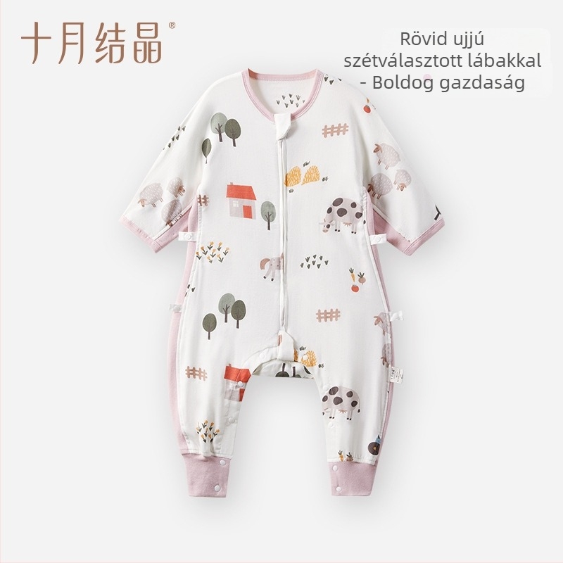 Baba hosszú ujjú hálózsák, különválasztott lábakkal, négy évszakos használatra, regenerált cellulózból készült anyag (Tencel)