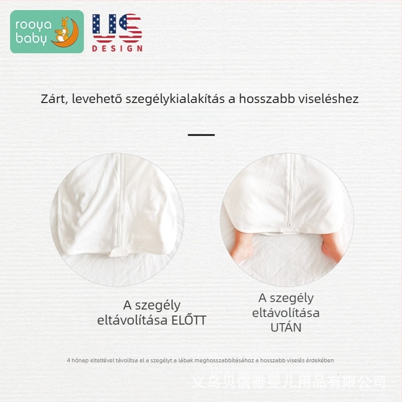 Pamut újszülött hálózsák, 120 cm, antibakteriális, hőmérséklet-szabályozó, nedvességelvezető, állatmintás