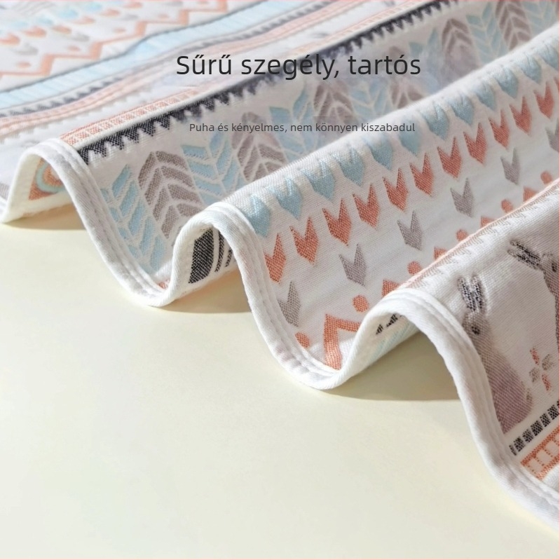 Xipin Baba Gáza Mat – Hatszálas 100% Pamut, Puha Ágy Mat, Légáteresztő, Izzadságot Szívó 1–2 Éveseknek