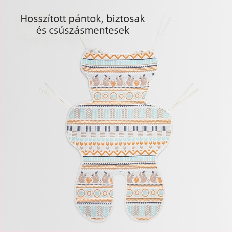 Puha pamut babakocsi üléspárna – Légáteresztő matrac 1–2 éveseknek