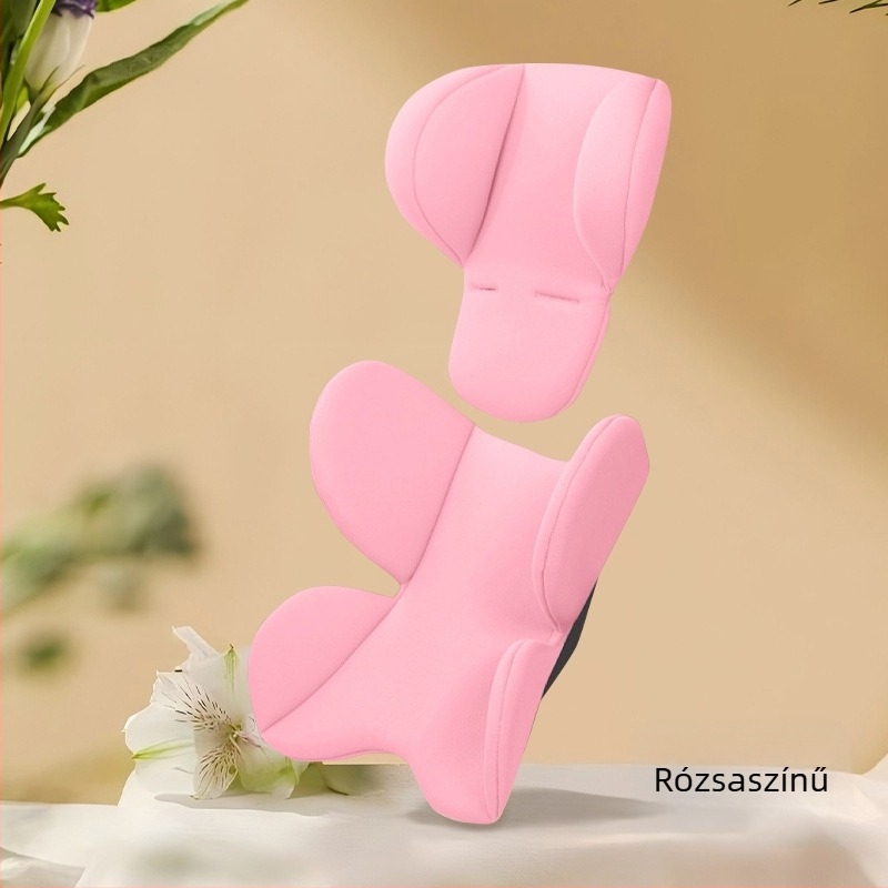 Bőr belső párna gyereküléshez, kompatibil babakocsival és kisággyal, négy évszakos univerzális, deréktámasz és fejvédő párna