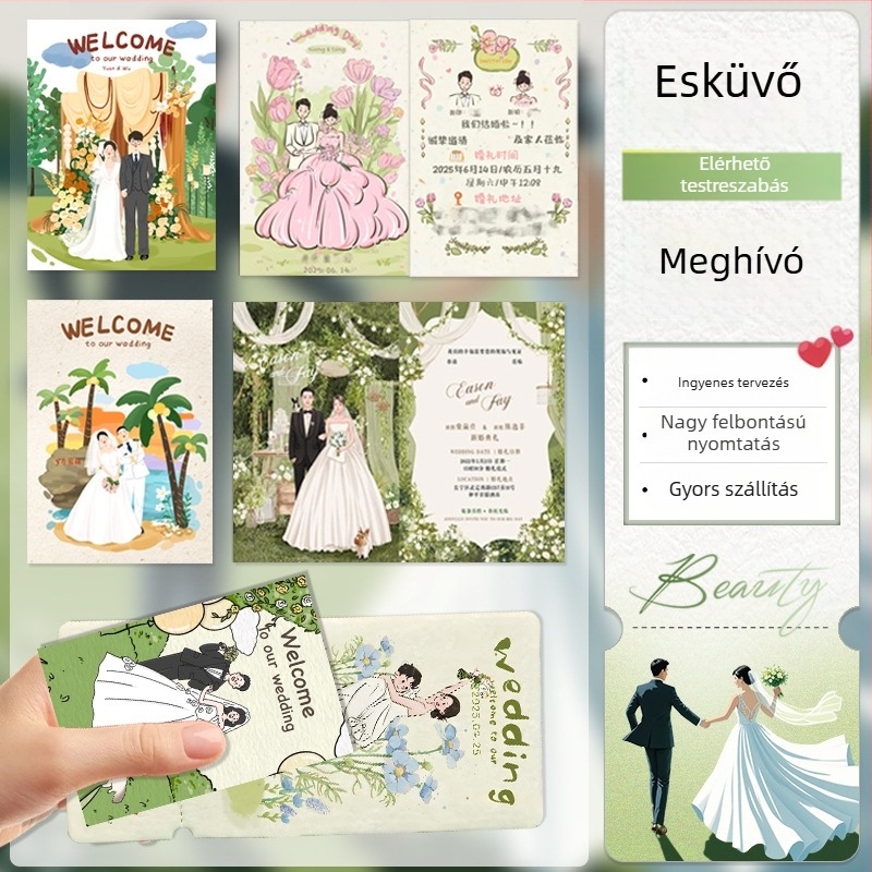 Személyre szabható baba első születésnapi Meghívó seed papírból, kártya formátum, környezetbarát