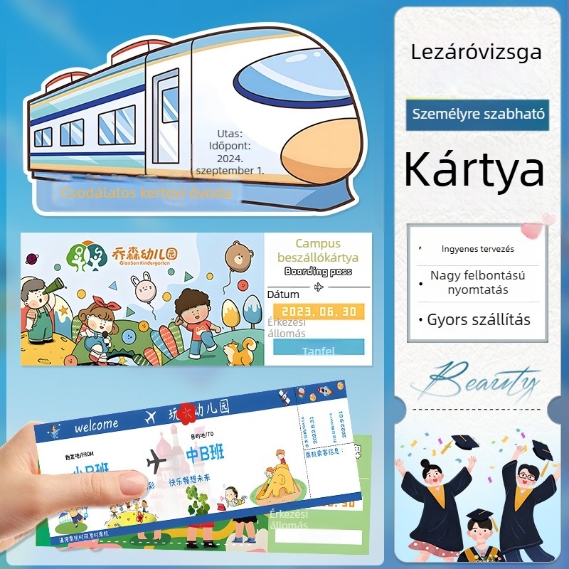 Személyre szabható baba első születésnapi Meghívó seed papírból, kártya formátum, környezetbarát