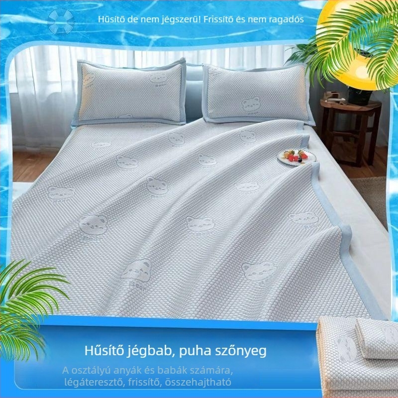 Ice Silk hűtő matrac háromrészes készlet, Jacquard szövés, viszkóz rost, modern minimalista stílus