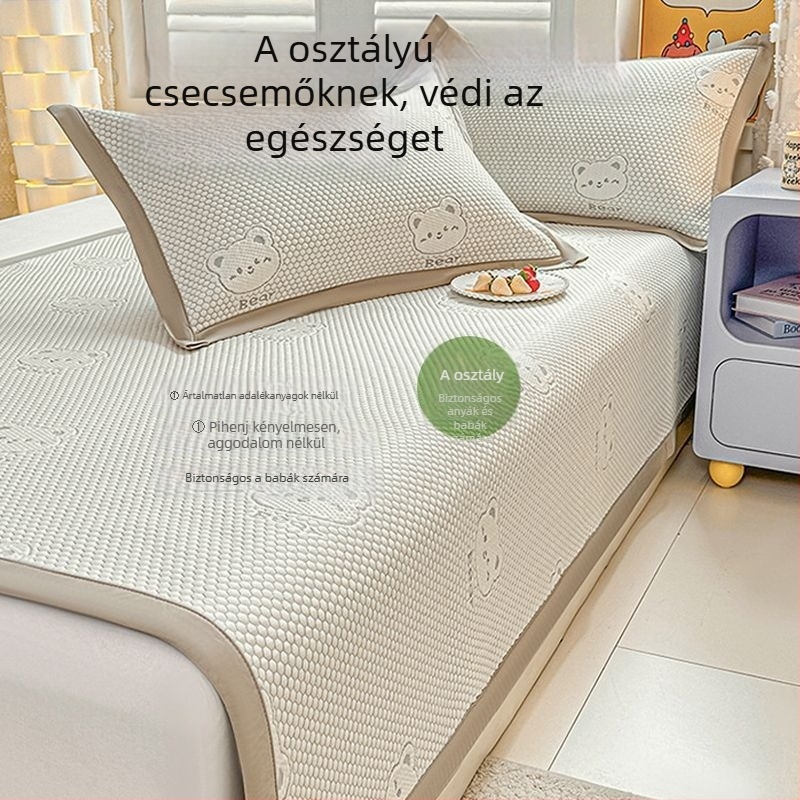 Ice Silk hűtő matrac háromrészes készlet, Jacquard szövés, viszkóz rost, modern minimalista stílus
