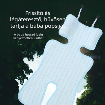 Lélegző bambuszrostból készült babakocsi hűtőmatrac, 0–12 hónaposok számára