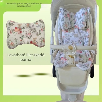 Pamutból készült babakocsi ülés párna, lélegző, ütéscsillapító, csecsemők és totyogók számára, minden évszakban használható