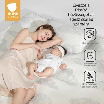 Antibakteriális, lélegző jégselyem matrac, összecsukható, felnőttek és babák számára, nagy méretű ágyakhoz.