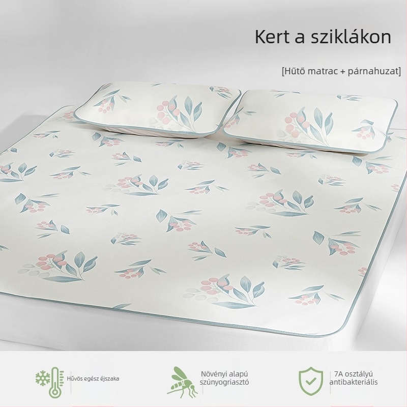 Antibakteriális, lélegző jégselyem matrac, összecsukható, felnőttek és babák számára, nagy méretű ágyakhoz.