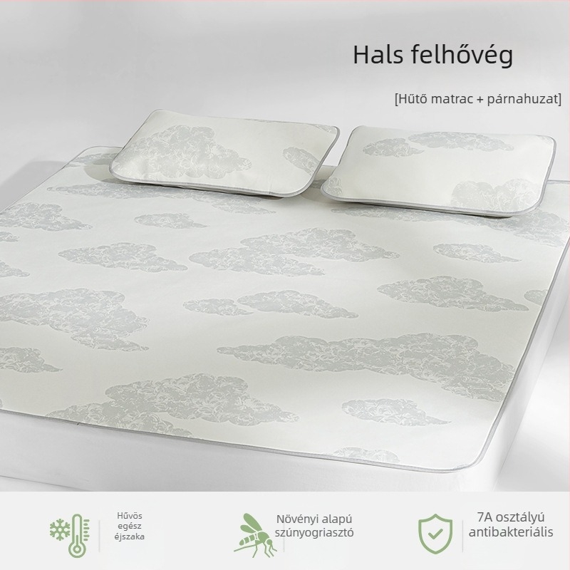 Antibakteriális, lélegző jégselyem matrac, összecsukható, felnőttek és babák számára, nagy méretű ágyakhoz.