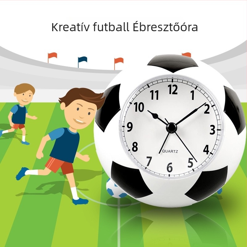 Kreatív stílusú ébresztőóra Aishida kvarc mozgatással, elemmel működő, egyoldalú mutatós kijelző, műanyag ház, papírlaminált számlap