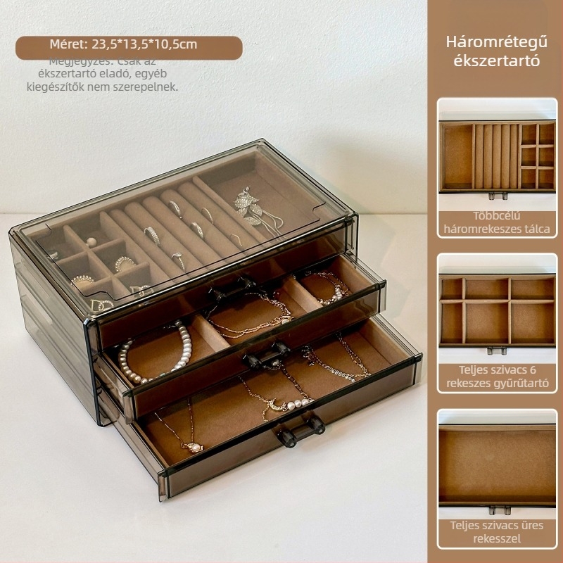 Ékszerdoboz Hong xin, modell 20001, műanyag, modern minimalista stílus