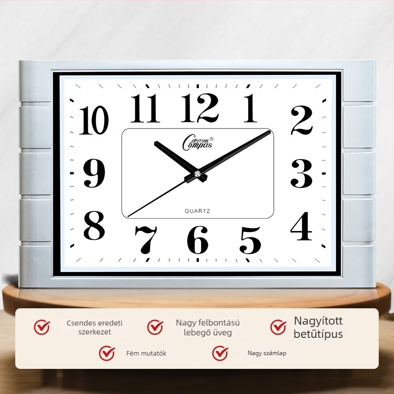 Nappali falióra, csendes kvarc mechanizmus, nordikus minimalist dizájn otthoni használatra