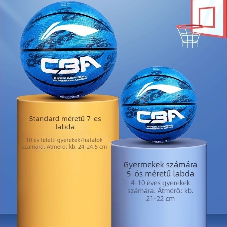 Li-Ning kosárlabda No.7/No.5 – gumilabda, standard kosárlabda logóval nyomtatva