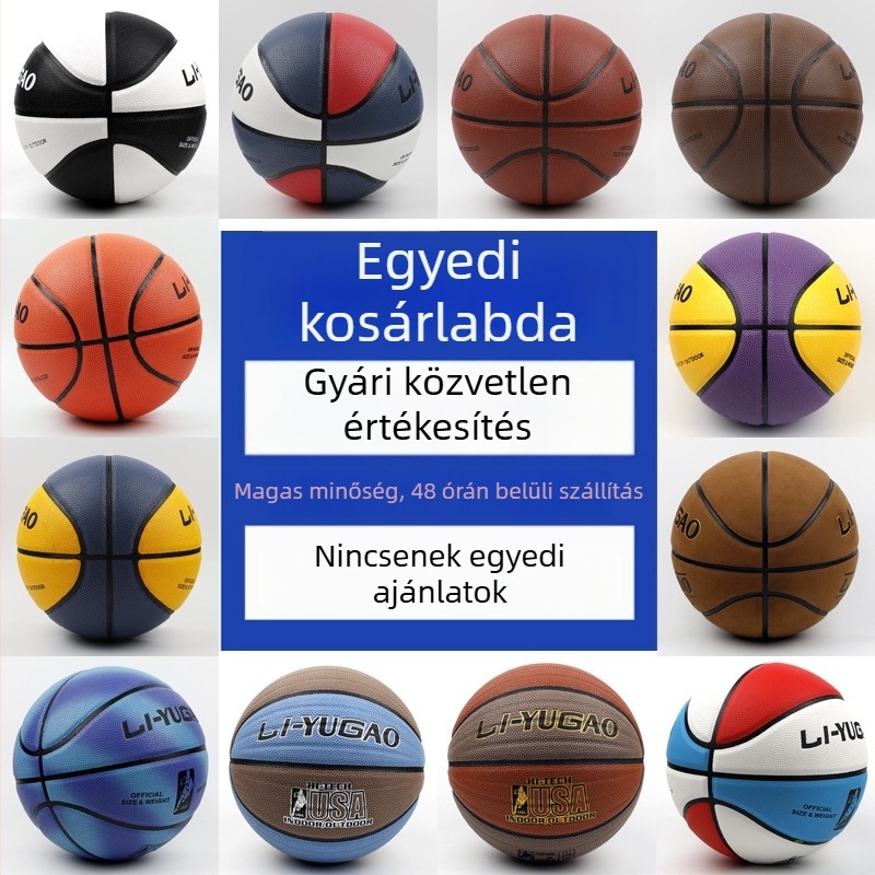 Mikroszálas kosárlabda nyomtatott logóval, méretek 7, 6, 5, 4, 3, személyre szabható, kompatibilis magánmárkákkal