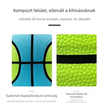 Shengwei Gyerekeknek Nr. 5 Kosárlabda – Edzések beltéren és kültéren, kék PU, világító, kopásálló