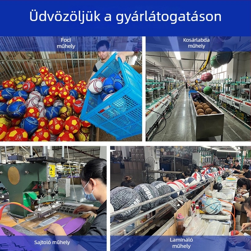 Gépi varrással készült PVC puha röplabda, méret 5, edzésre és versenyre, egyedi felirattal