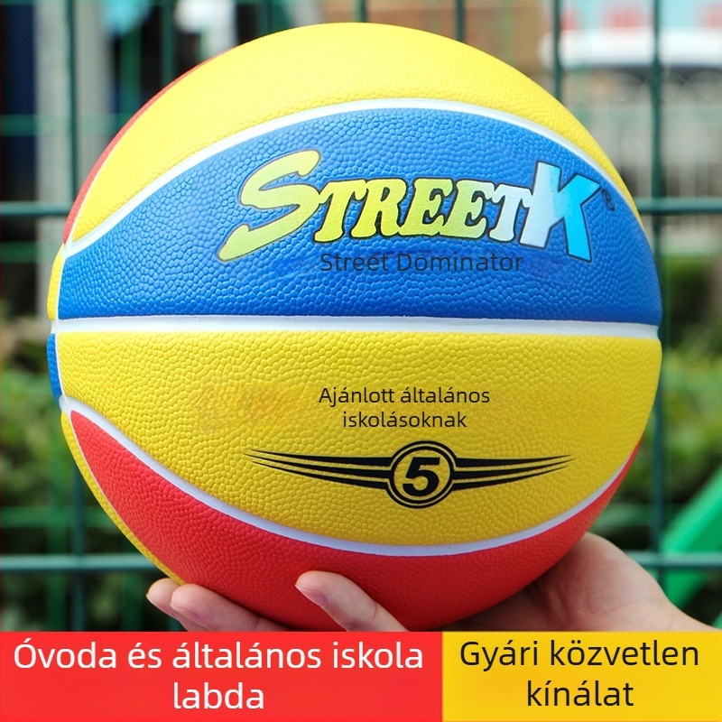 Street Fighter PU kosárlabda, méret 5, kék, edzés