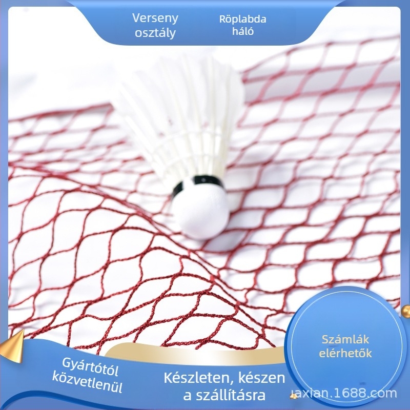 Bádmintonháló, szabványos, professzionális kettős játékhoz, összecsukható és hordozható, beltéri és kültéri használatra