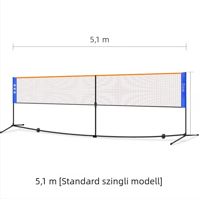 Badminton hálókeret – hordozható, összecsukható kültéri versenykeret, alumíniumötvözet, Dicos márka, privát címkézésre alkalmas