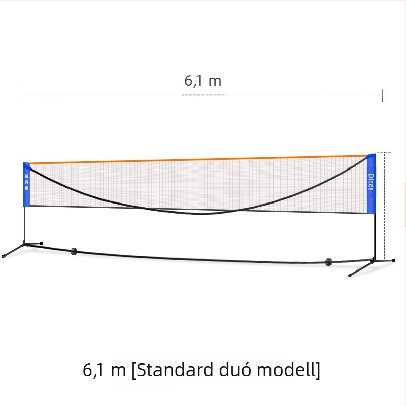 Badminton hálókeret – hordozható, összecsukható kültéri versenykeret, alumíniumötvözet, Dicos márka, privát címkézésre alkalmas