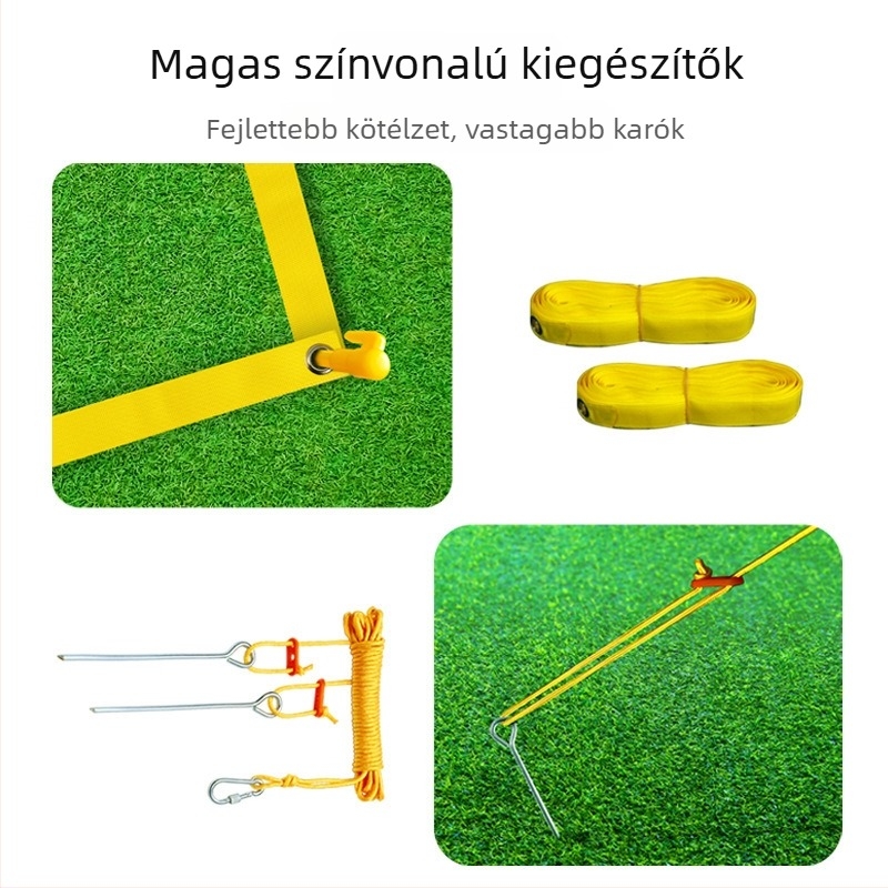 Hordozható röplabda háló készlet: nylon, poliészter és PVC alkatrészekből; alumíniumötvözet keret és acél alkatrészek; testreszabható; márka Hengfeng Ruichuang