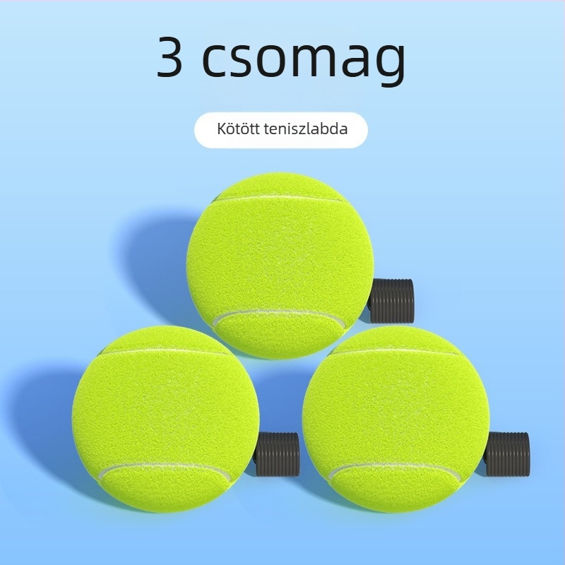 Tenisz edzéslabda, tartós gumi, nagy rugalmasság, logó nélkül, testreszabás nélküli, alkalmas tenisre és tollaslabdára