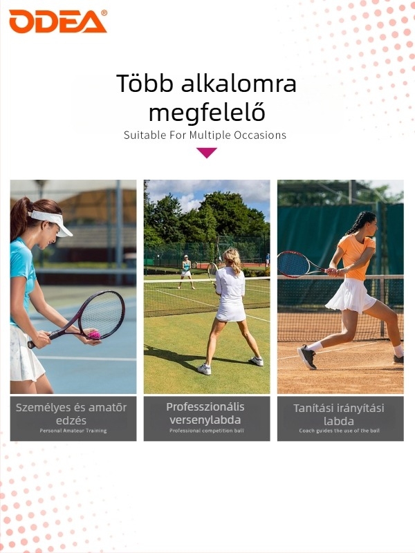 Odear Padel Labda – Ketrec típusú teniszlabda vastag belső béléssel, magas rugalmasság, tartós edzőlabda