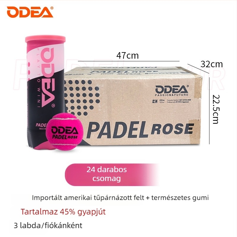 Odear Padel Labda – Ketrec típusú teniszlabda vastag belső béléssel, magas rugalmasság, tartós edzőlabda