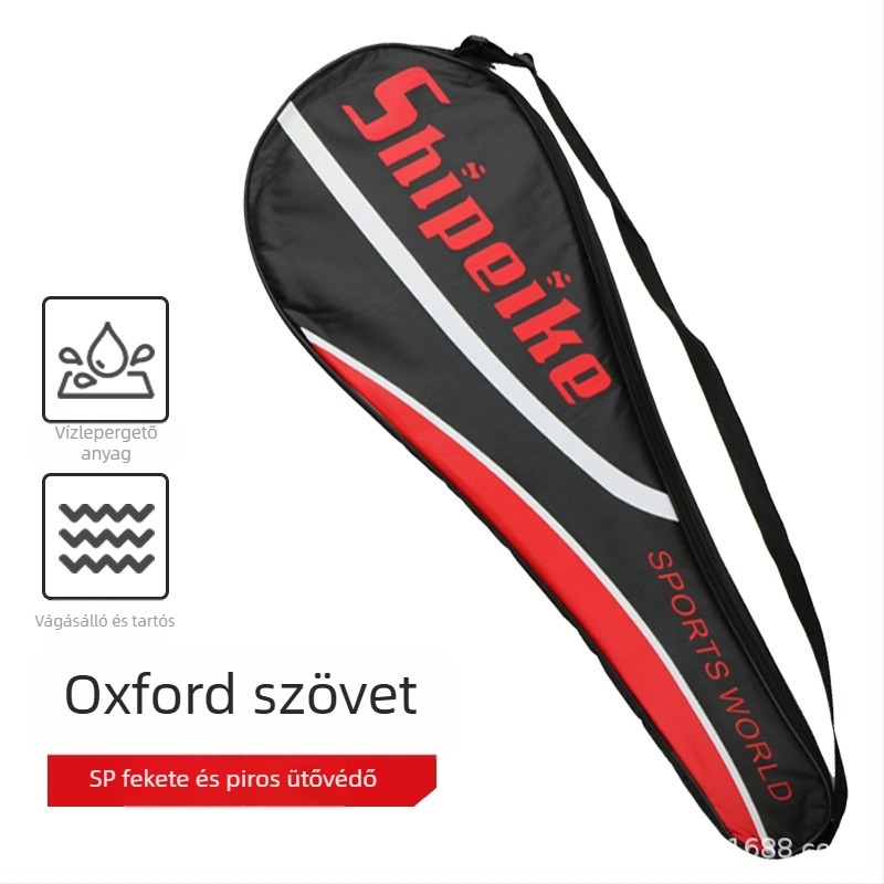 Spike tollaslabda ütővédő tok – Oxford anyag, vízálló, logónyomtatás, felnőtteknek, alkalmas sport- és kültéri táskákhoz, asztalitenisz és tollaslabda