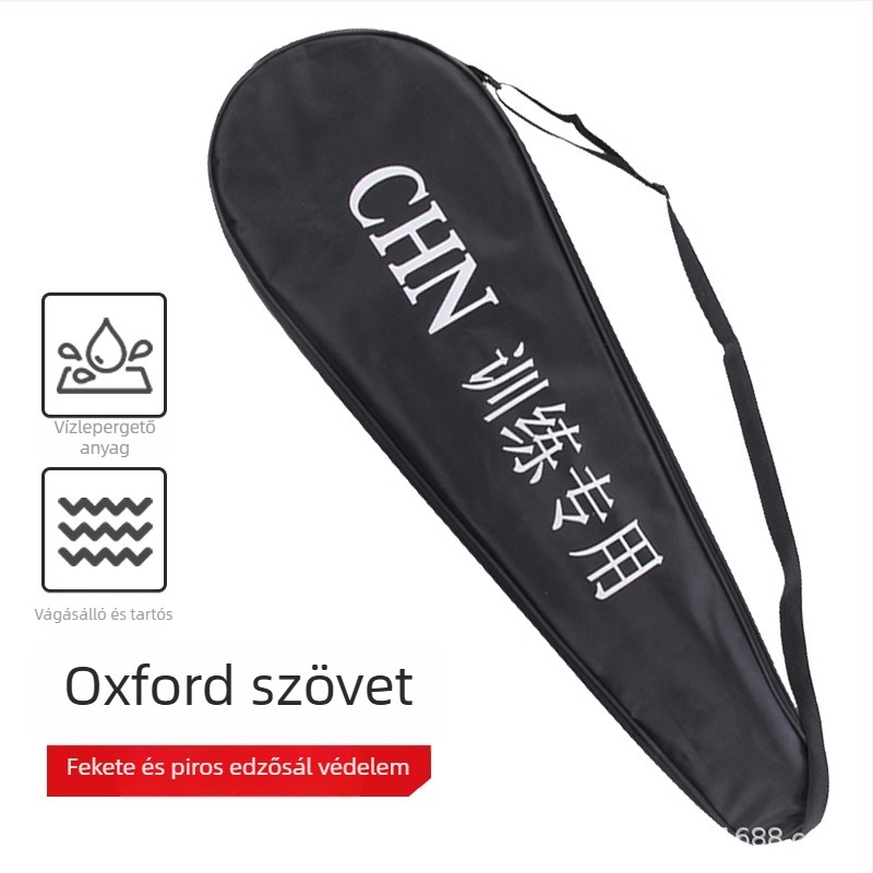 Spike tollaslabda ütővédő tok – Oxford anyag, vízálló, logónyomtatás, felnőtteknek, alkalmas sport- és kültéri táskákhoz, asztalitenisz és tollaslabda