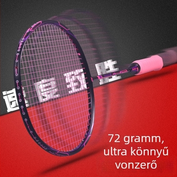 Guangyu ultrakönnyű szénszálas badmintonütő, 75–79 g, közvetlen ütés, G5 fogásvastagság, kezdő és középhaladó játékosok számára