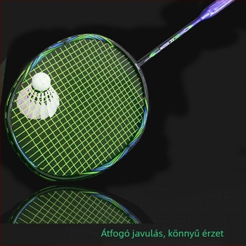 Badminton ütő, szénszálas váz, egyenes nyél, fogantyú G5, közepes hajlás, kezdőknek megfelelő