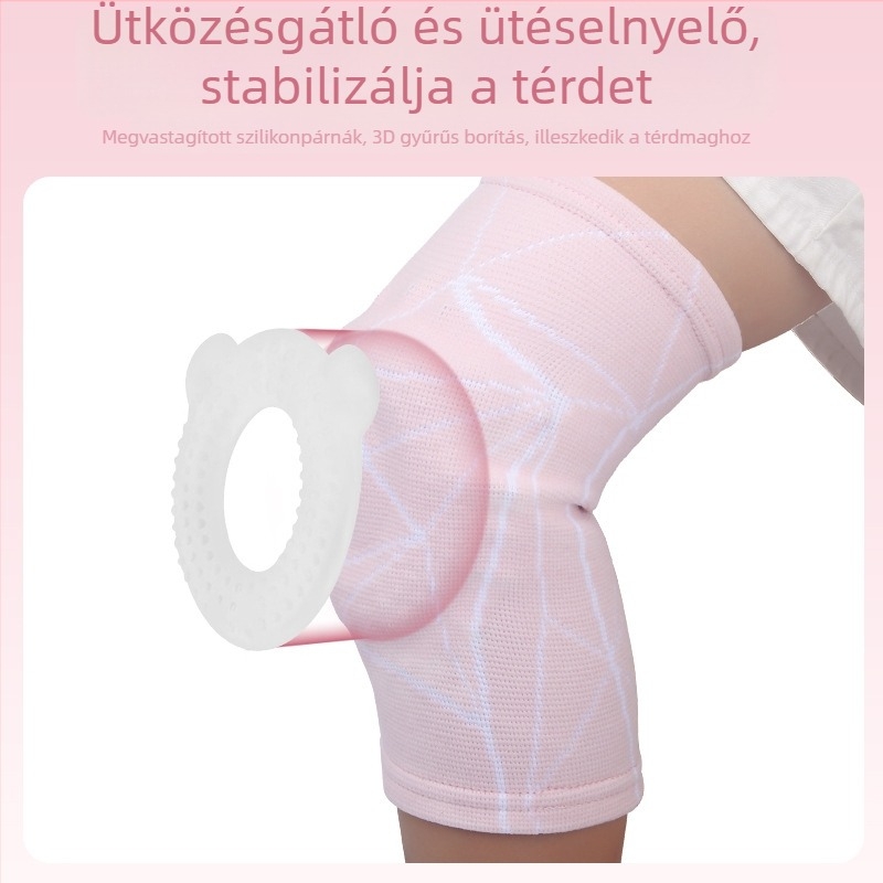 Gyerekeknek szánt térdvédők kosárlabdára, kerékpározáshoz és futballhoz, vastagított szilikon térdvédő és patellavédő
