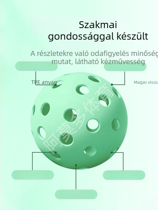 TPES pickleball labda, 40 lyukú, 25 g, beltéri és kültéri edzésekhez