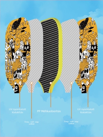 Üvegszálas pickleball ütő – Kaiyi Sports Goods, 220 g, teljes készlet