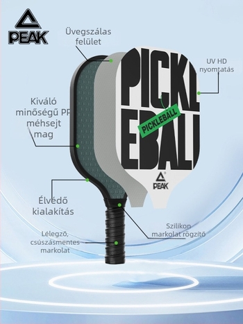Peak pickleball ütő, üvegszálas, versenyszintű, felnőtteknek és gyerekeknek