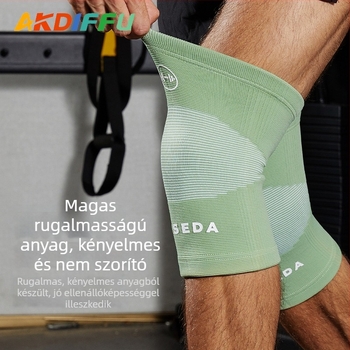 Nagy sűrűségű nylon kötött térdvédő edzéshez – súlyemelés, felhúzás és guggolás – térdvédelem