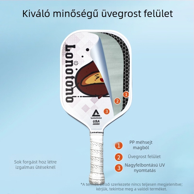 Lonotono üvegszálas pickleball ütő, 220 g, belső és külső használatra