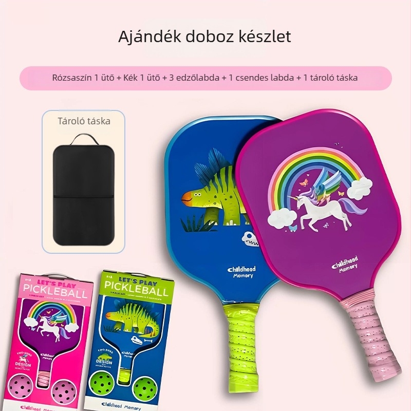 Hasago gyermekeknek szóló pickleball ütő készlet üvegszálból, 195 g, kezdőknek