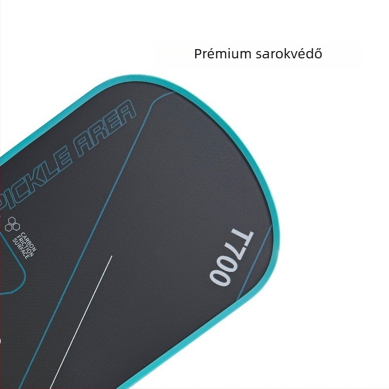 T700 szénszálas pickleball ütő, 16 mm vastagságú polimer méhsejt mag, tömeg 225 g ±10 g